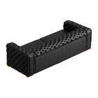 Sofá 4 Lugares Gênova 260cm Couro Preto G58 - Gran Belo