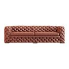 Sofá 4 Lugares Gênova 280cm Couro Conhaque G58 - Gran Belo