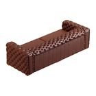 Sofá 4 Lugares Gênova 280cm Couro Marrom Café - Gran Belo