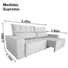 Sofá 4 Lugares Gigante Supremo 2.3m Retrátil E Reclinável Pen