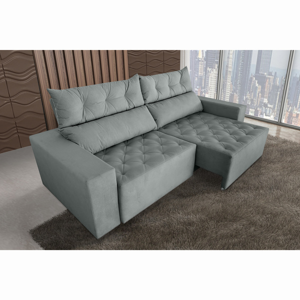 Sofá 4 Lugares Gigante Supremo 2.5m Retrátil E Reclinável Pen