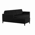 Sofá 4 Lugares Happy Com Chaise Esquerdo Pés E Base Em Madeir