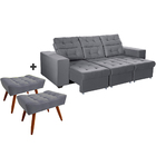 Sofá 4 Lugares Itália Plus 2,50m Retrátil, Reclinável, Com 2