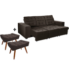 Sofá 4 Lugares Itália Plus 2,50m Retrátil, Reclinável, Com 2