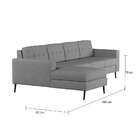 Sofá 4 Lugares Leave Com Chaise Esquerdo Pé Palito Linho Cott