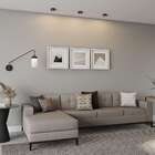 Sofá 4 Lugares Life Com Chaise Esquerdo Pés E Base Em Madeira