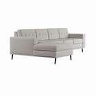 Sofá 4 Lugares Live Com Chaise Esquerdo Pé Palito Linho Cotto
