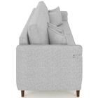 Sofá 4 Lugares Living 252cm Pé Madeira Zoe Linho Cinza Claro