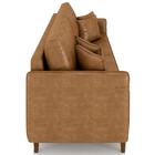 Sofá 4 Lugares Living 252cm Pé Madeira Zoe Sintético Camel Z0