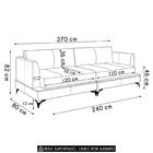 Sofá 4 Lugares Living 270cm Pé Ferro Soren Couro Marrom Z55 -