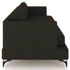 Sofá 4 Lugares Living 270cm Pé Ferro Soren Couro Marrom Z55 -