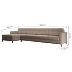 Sofá 4 Lugares Living Com Chaise Esquerdo Pés E Base Em Madei