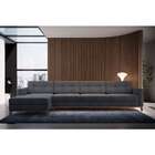 Sofá 4 Lugares Living Com Chaise Esquerdo Pés E Base Em Madei