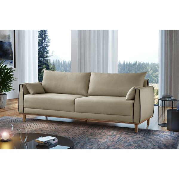 Sofá 4 Lugares Living Fênix 220cm Linho Bege