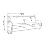 Sofá 4 Lugares Living Linho/inox - Viero Móveis