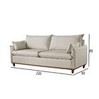 Sofá 4 Lugares Living Linho M-168 Martins Creme