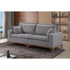 Sofá 4 Lugares Living Linho M-47 Martins Cinza