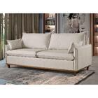 Sofá 4 Lugares Living M-168 Veludo Martins Creme