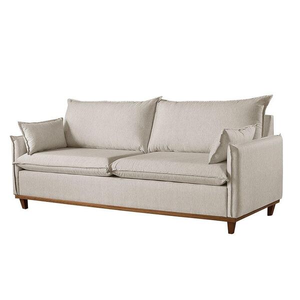 Sofá 4 Lugares Living M-168 Veludo Martins Creme