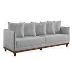 Sofá 4 Lugares Living M-169 Veludo Martins Cinza