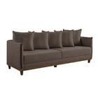 Sofá 4 Lugares Living M-169 Veludo Martins Marrom