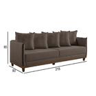Sofá 4 Lugares Living M-169 Veludo Martins Marrom