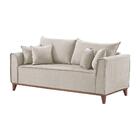 Sofá 4 Lugares Living M-46 Martins Veludo Creme