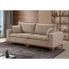 Sofá 4 Lugares Living M-47 Veludo Martins Bege