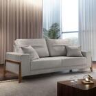 Sofá 4 Lugares M130 Linho Cinza Claro 2,20 M