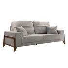 Sofá 4 Lugares M130 Linho Cinza Claro 2,20 M