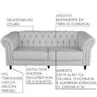 Sofá 4 Lugares Maggiore 260cm Couro Branco G58 - Gran Belo