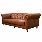 Sofá 4 Lugares Maggiore 260cm Couro Mel G58 - Gran Belo