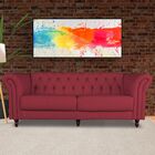 Sofá 4 Lugares Maggiore 260cm Couro Vermelho G58 - Gran Belo