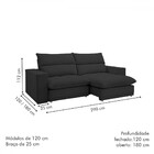 Sofá 4 Lugares Martinho Retrátil 20585 Boucle Terracota - Cel