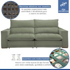 Sofá 4 Lugares Martinho Retrátil 20585 Boucle Verde - Celflex