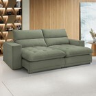 Sofá 4 Lugares Martinho Retrátil 20585 Boucle Verde - Celflex