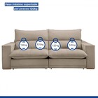 Sofá 4 Lugares Martinho Retrátil 20585 Veludo Bege Claro - Ce