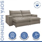 Sofá 4 Lugares Martinho Retrátil 20585 Veludo Bege Claro - Ce