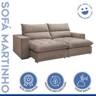 Sofá 4 Lugares Martinho Retrátil 20585 Veludo Bege Escuro - C