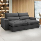 Sofá 4 Lugares Martinho Retrátil 20585 Veludo Cinza - Celflex