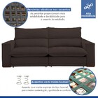 Sofá 4 Lugares Martinho Retrátil 20585 Veludo Marrom  - Celfl