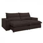 Sofá 4 Lugares Martinho Retrátil 20585 Veludo Marrom  - Celfl