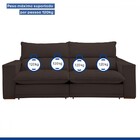 Sofá 4 Lugares Martinho Retrátil 20585 Veludo Marrom  - Celfl