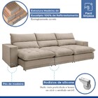 Sofá 4 Lugares Martinho Retrátil Boucle Bege  - Celflex