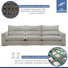Sofá 4 Lugares Martinho Retrátil Boucle Gelo - Celflex