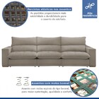 Sofá 4 Lugares Martinho Retrátil Veludo Bege Claro  - Celflex