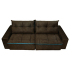 Sofá 4 Lugares Miró Com Pillow Retrátil E Reclinável Pena -