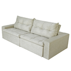 Sofá 4 Lugares Miró Com Pillow Retrátil E Reclinável Suede Am