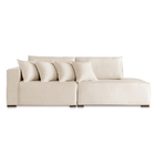 Sofá 4 Lugares Modulado com Chaise Isa BE Linho OffWhite 2,5m