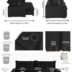 Sofá 4 Lugares Modular Ceará 230cm Retrátil E Reclinável Preto